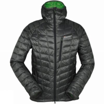 Montane Mens Hi-Q Luxe Jacket Shadow / Aurora Green Lining Montane Mens Hi-Q Luxe Jacket Shadow / Aurora Green Lining